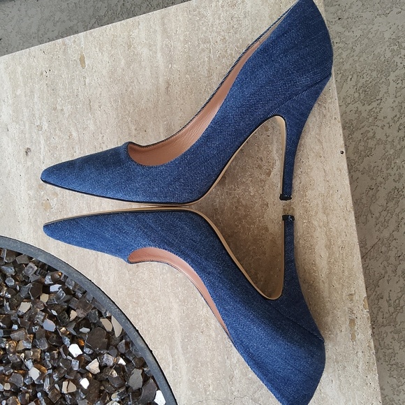 Kate Spade New York Denim Blue Women's Heels Size 8 1/2 B - Picture 7 of 13